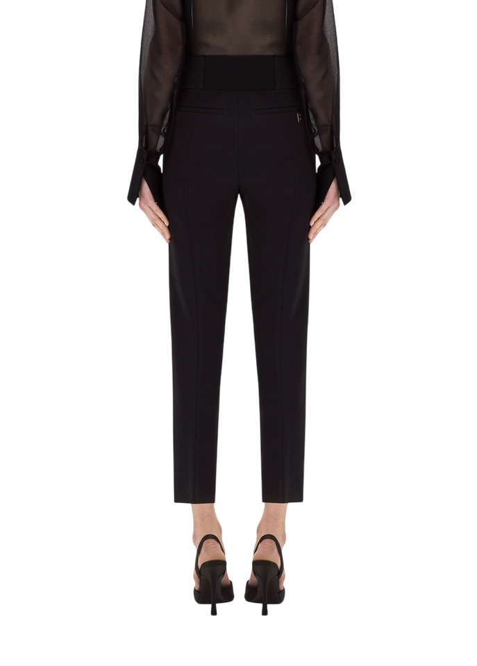 Blugirl pantaloni slim fit in crepe nero RA4131T3191 22222 BLUGIRL