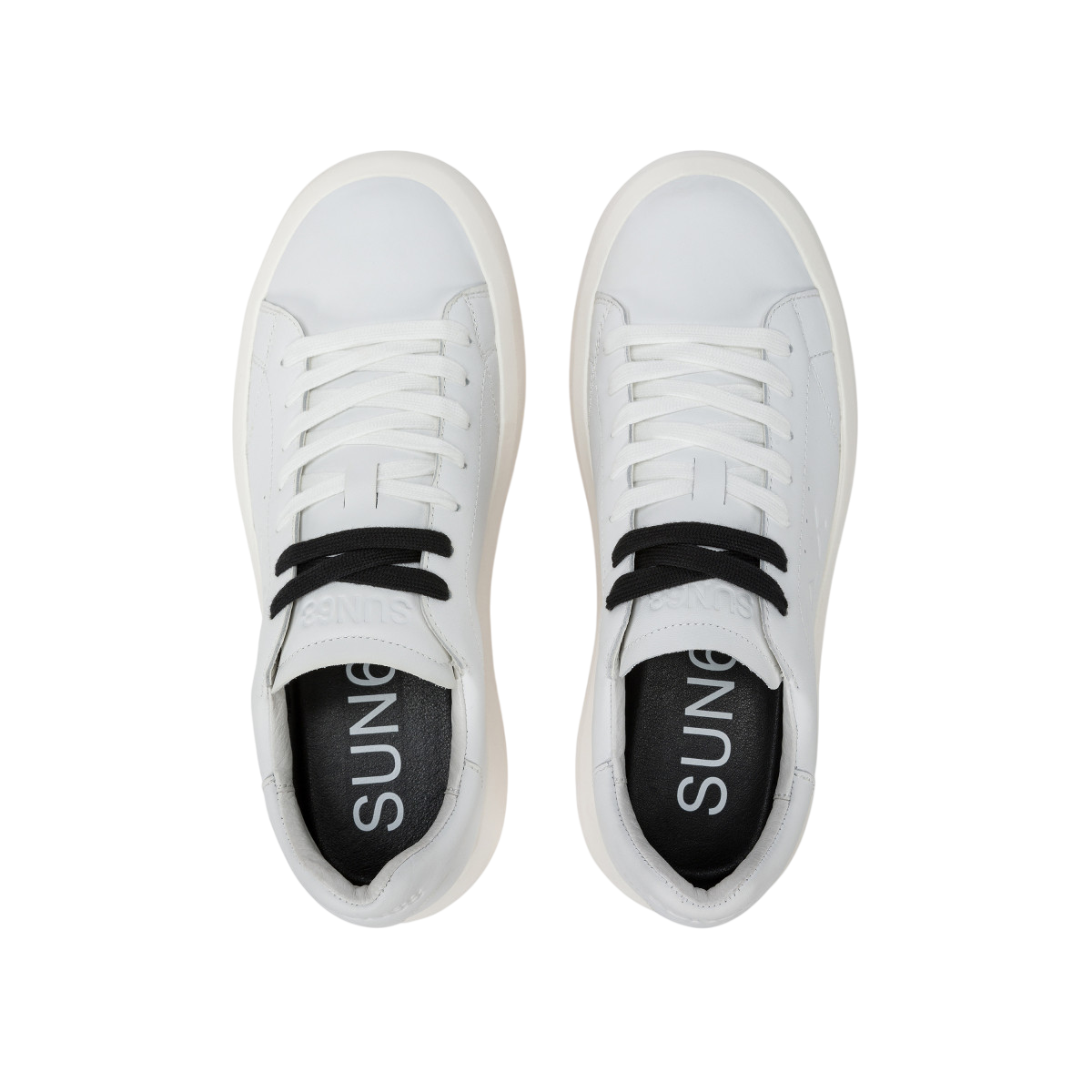 Sun68 sneakers Big Boy Classic in pelle con logo bianco Z35138 BIANCO-BIANCO SUN68