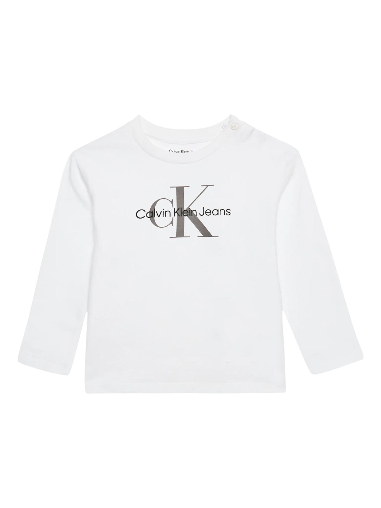 Calvin klein Jeans T-shirt neonato manica lunga bianco IN0IN00005 YAF Calvin Klein Jeans