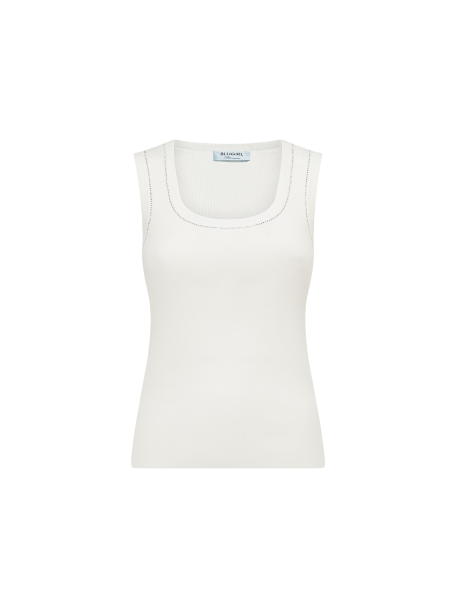 Blugirl cardigan con top in maglia strass panna RF5202MS99E 10602 BLUGIRL