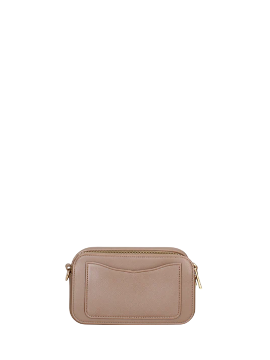 Marc Ellis borsa a tracolla in gomma saffiano marrone FLAT MARC 25 BRONZE-LIGHT GOLD MARC ELLIS