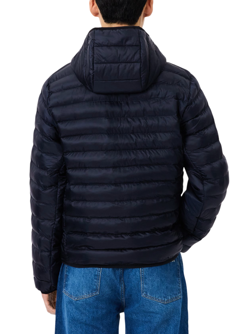 Lacoste piumino uomo trapuntato con cappuccio blu BH2909 HDE LACOSTE