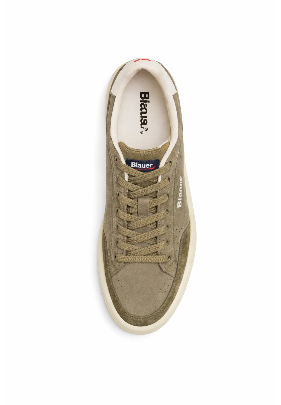 Blauer sneakers uomo Kyoto in pelle e suede verde militare S6KYOTO01-LES MIL BLAUER