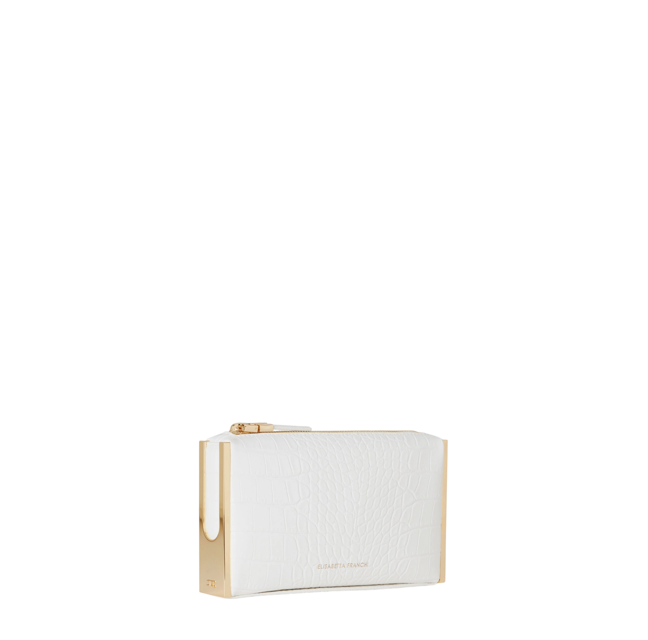 Elisabetta Franchi clutch in ecopelle coccodrillo bianco BS51A56E2 360 ELISABETTA FRANCHI