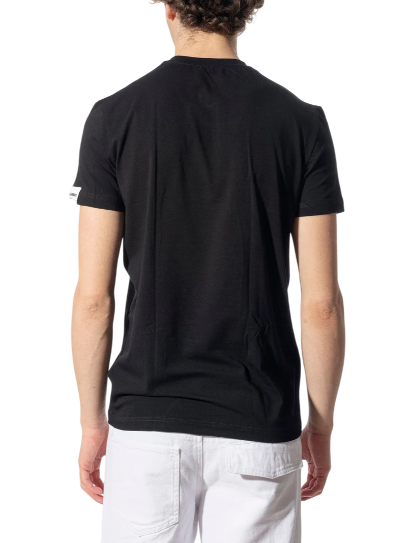 Dsquared2 T-shirt maniche corte in cotone stretch nero D9M205720 BLACK DSQUARED2