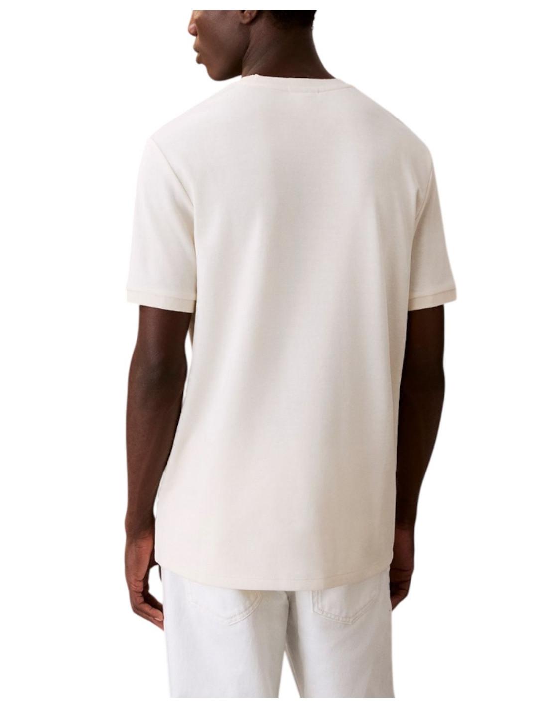 Calvin Klein T-shirt manica corta uomo con logo panna LV04LF207G YAS Calvin Klein