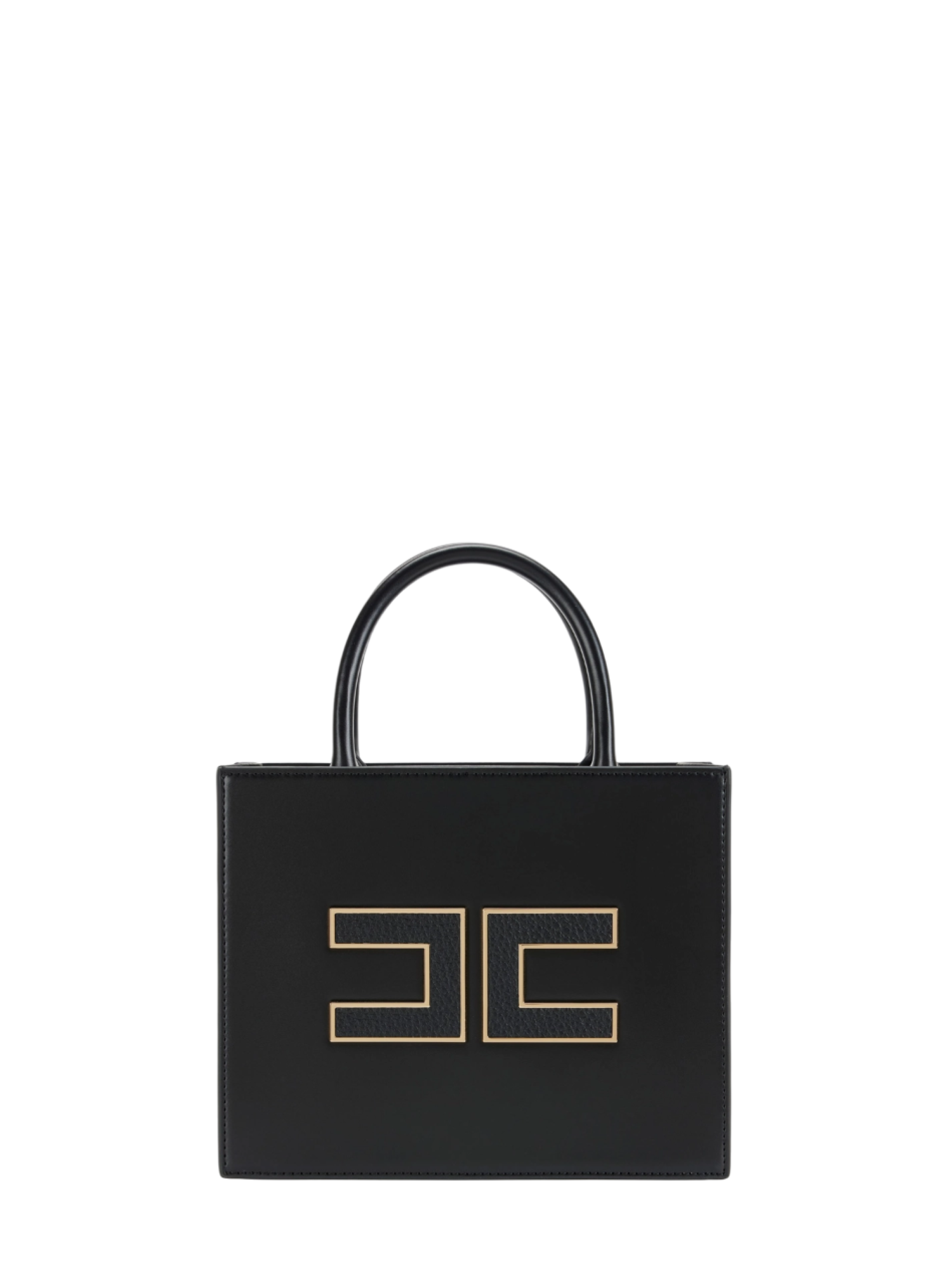 Elisabetta Franchi borsa tote piccola con logo nero BS33A56E3 110 ELISABETTA FRANCHI