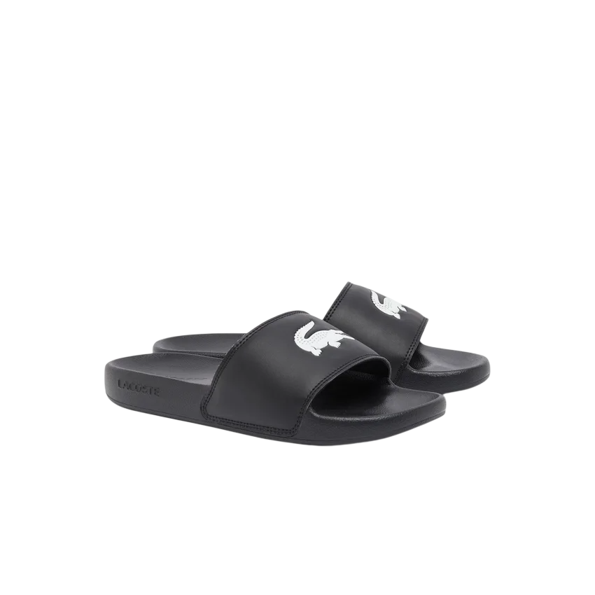 Lacoste ciabatte donna in gomma con coccodrillo iconico nero 49CFA0042 312 LACOSTE