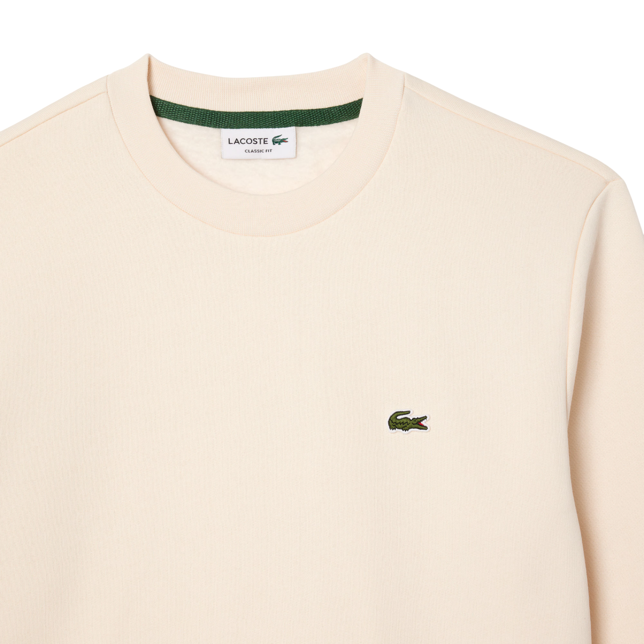 Lacoste felpa uomo in pile panna SH9608 XFJ LACOSTE