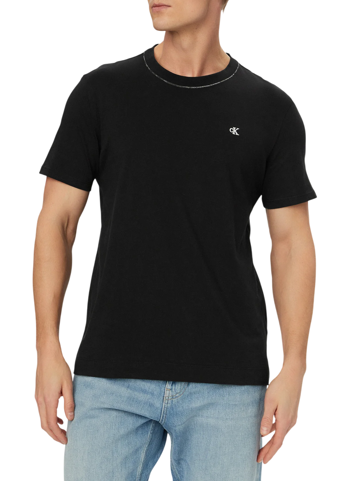 Calvin Klein T-shirt uomo in jersey manica corta nero LV04LF223G UB1 Calvin Klein