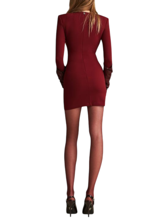 Aniye By abito corto Sienna in crepe bordeaux 181281 02144 ANIYE BY
