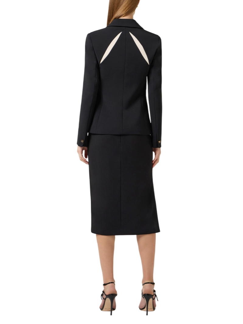 Elisabetta Franchi giacca blazer con aperture cut out nero GI19861 685 ELISABETTA FRANCHI