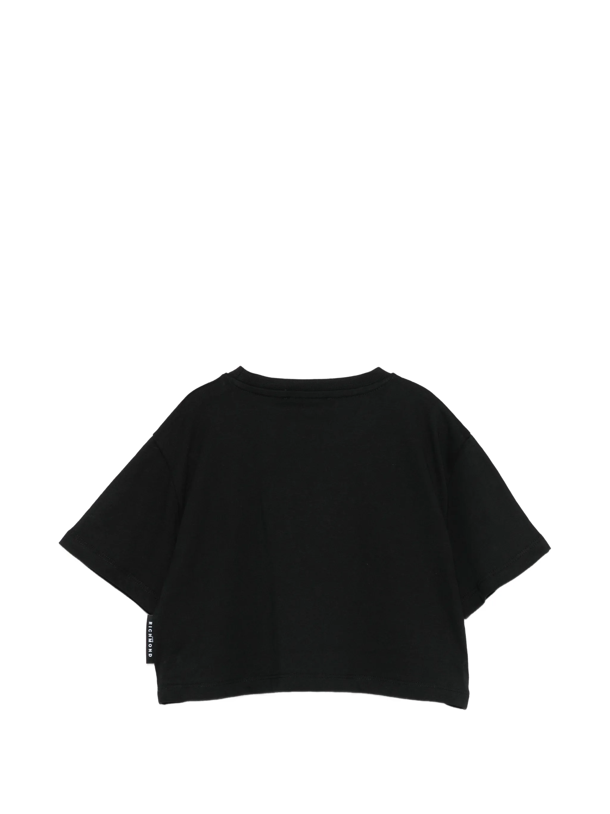 John Richmond T-shirt crop bambina con logo gioiello nero RGP26203TS BLACK John RICHMOND