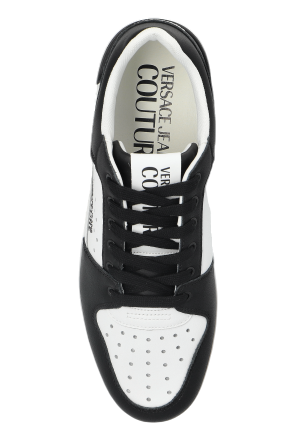 Versace Jeans Couture sneakers in ecopelle con logo bianco nero 78YA3SJ4-ZPB13 L02 VERSACE Jeans Couture