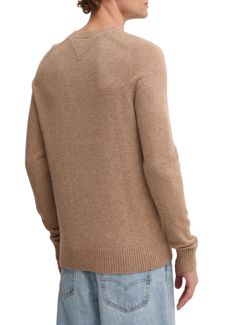 Tommy Hilfiger maglia uomo in lana melange marrone MW0MW36535 RFG Tommy Hilfiger