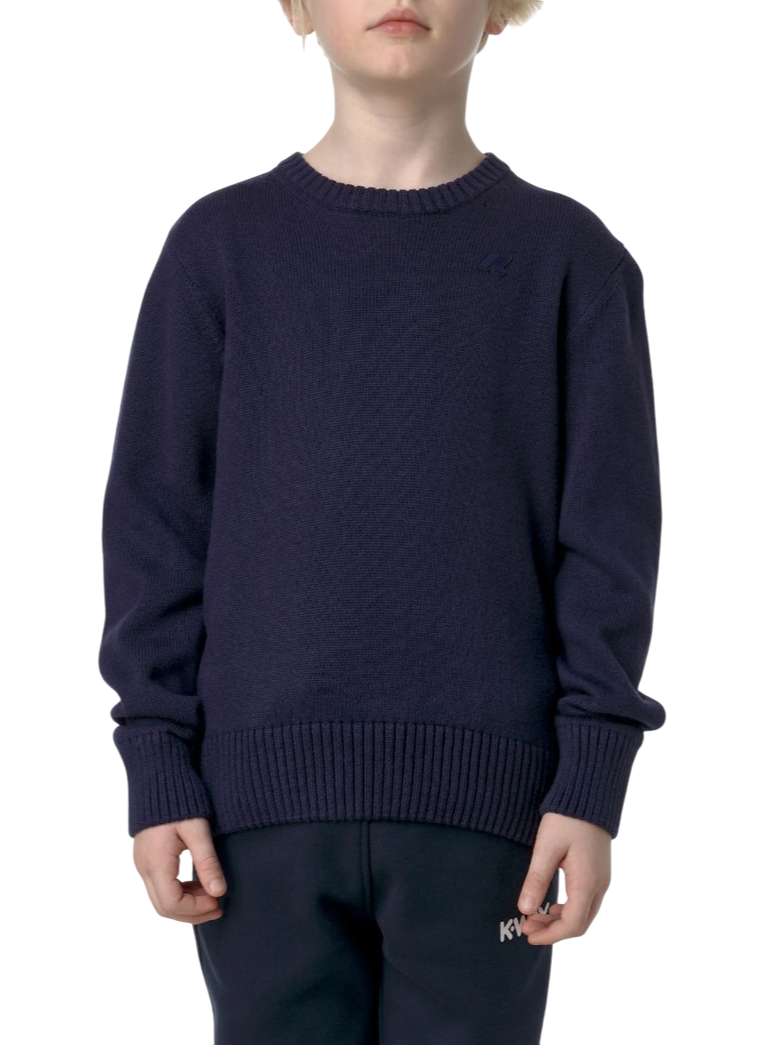 K-way maglia bambino in misto cashmere blu K31388W B29 K-WAY