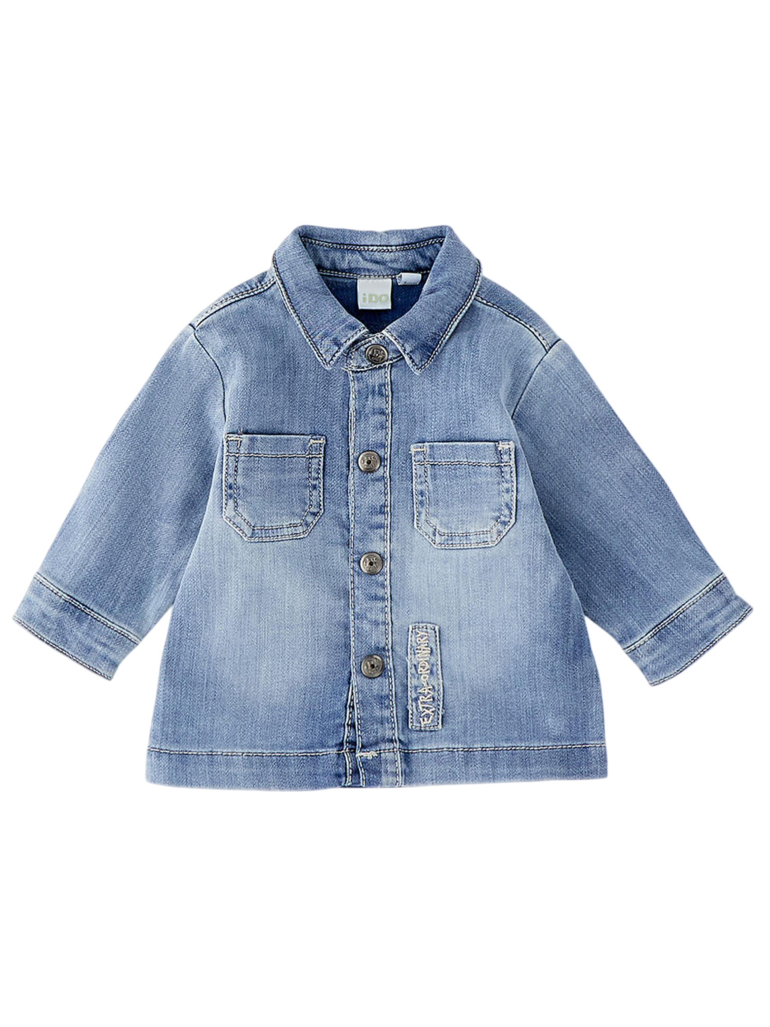 iDo camicia di jeans neonato lavaggio blu 4G045 7300 iDO