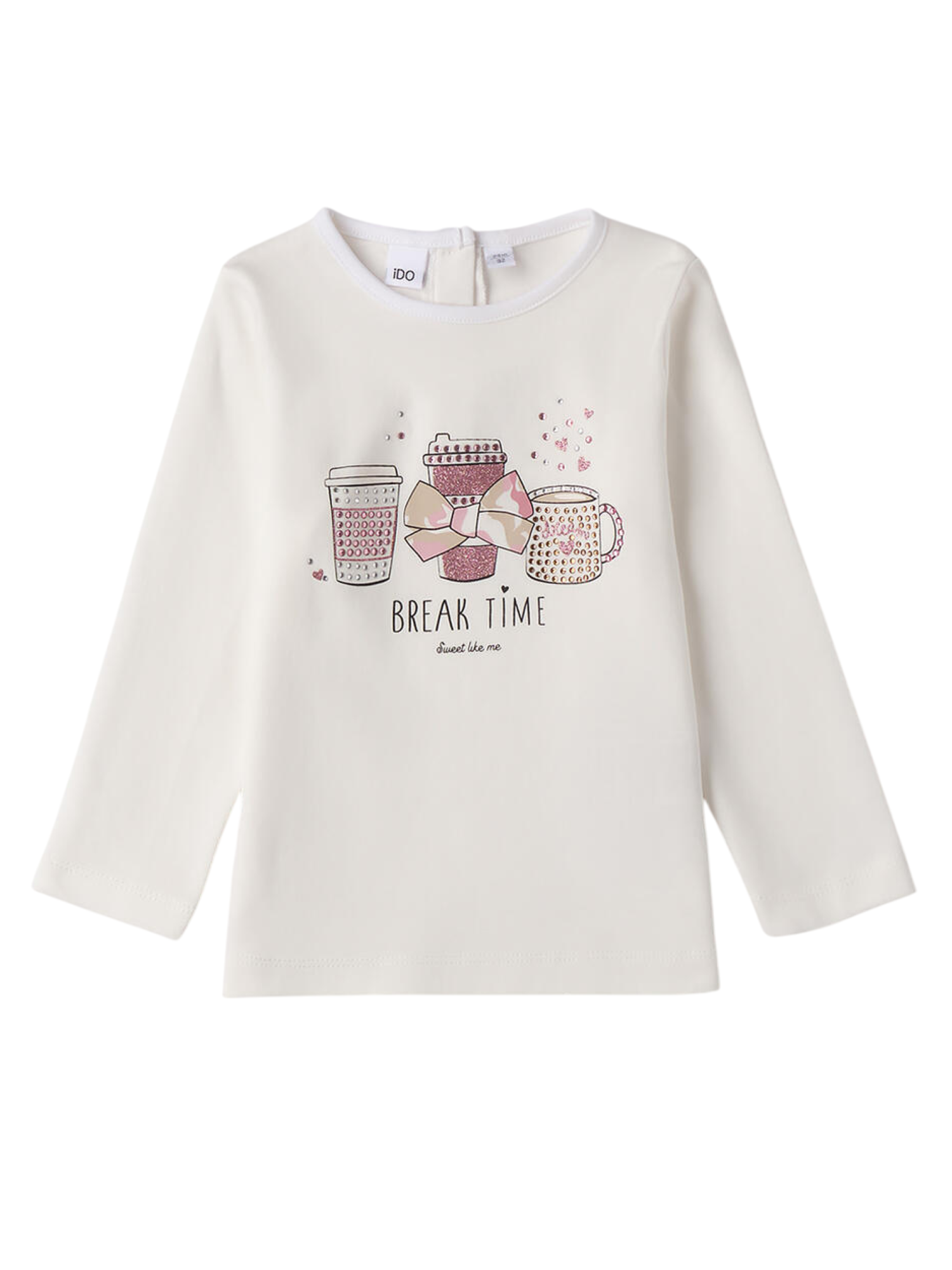 iDo T-shirt bambina manica lunga bianco 4F298 2716 iDO