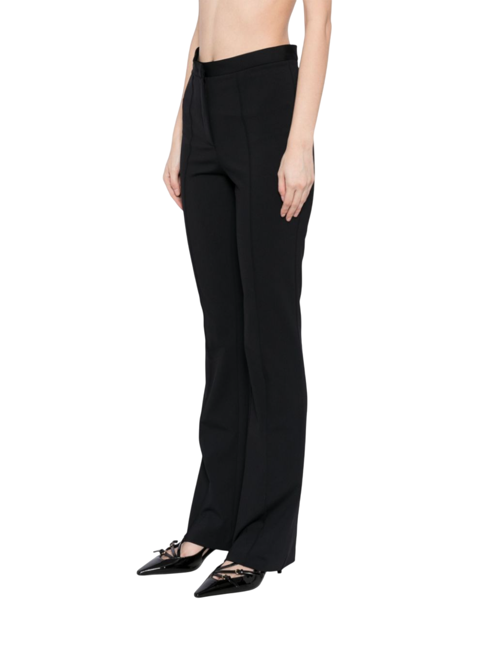 Simona Corsellini pantaloni flare in tessuto tecnico nero A24CPPA03401 0000 SIMONA CORSELLINI