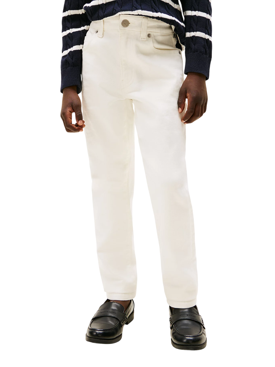 Tommy Hilfiger jeans gamba slim in denim bianco KB0KB09773 YBR Tommy Hilfiger