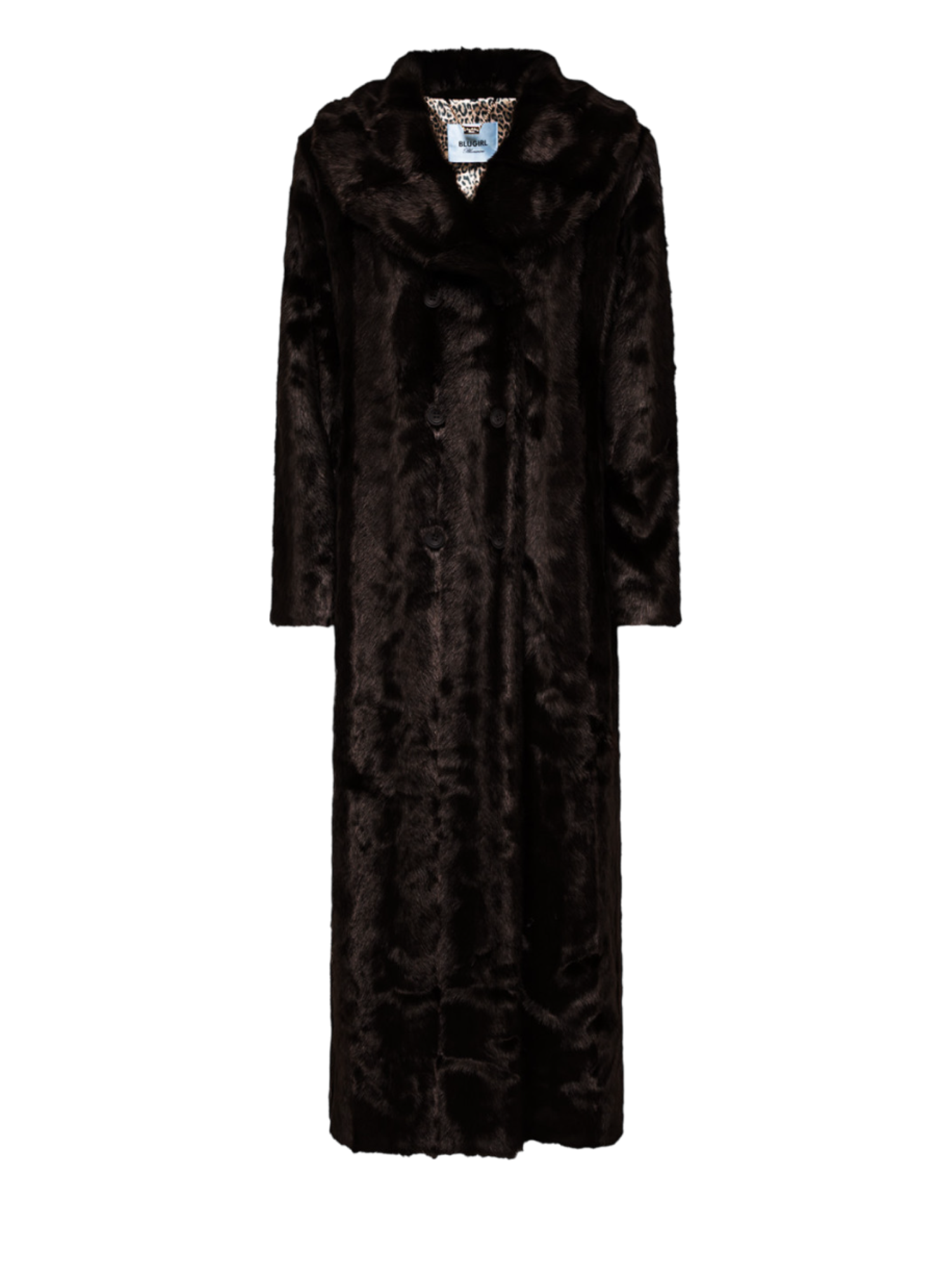 Blugirl pelliccia ecologica lunga doppiopetto marrone RF5141E0854 90840 BLUGIRL