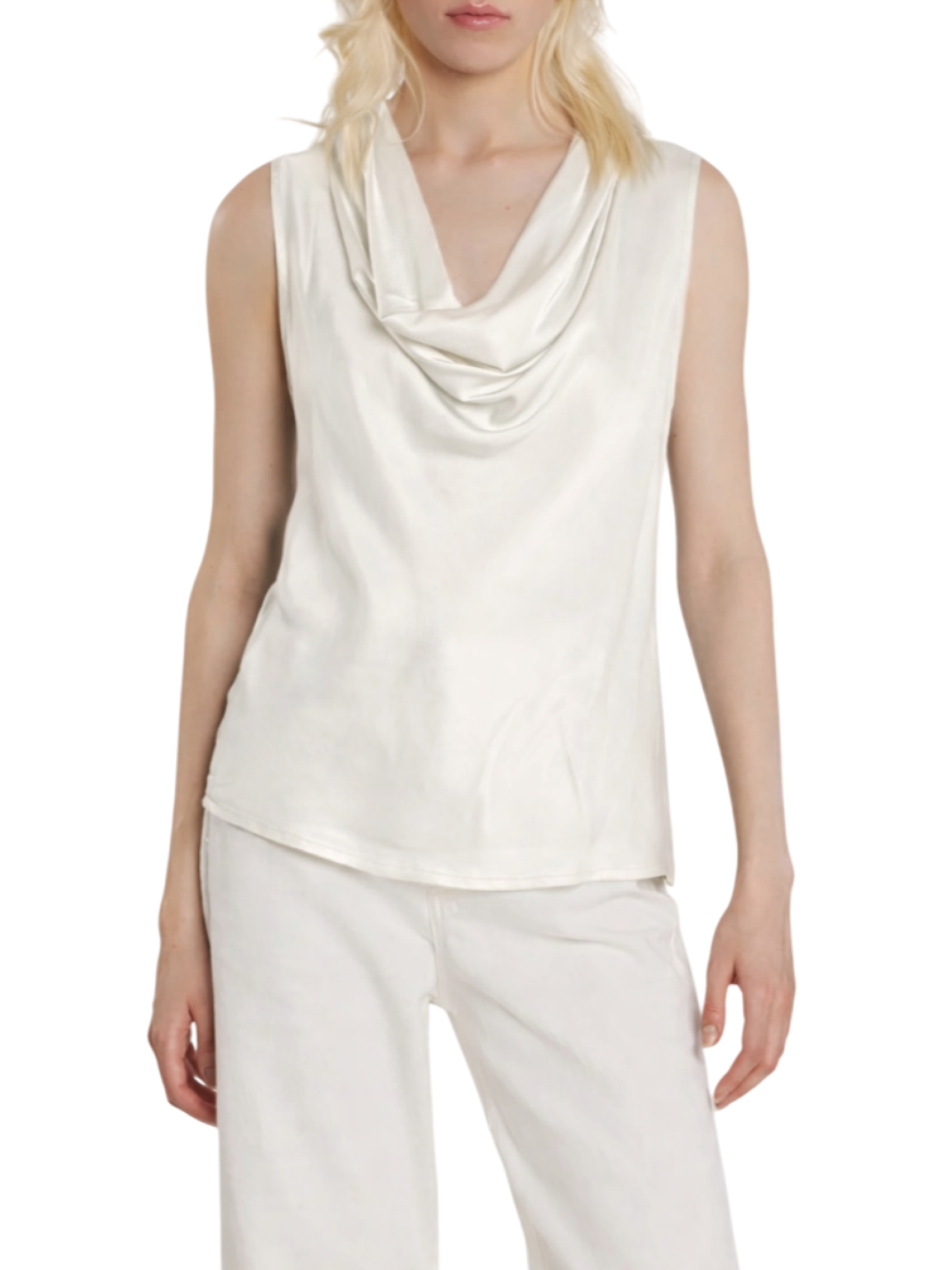 Relish blusa smanicata Wolfy in raso avorio WOLFY 1110 RELISH