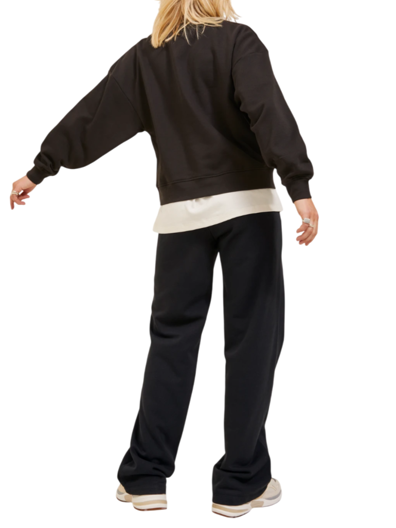 Jjxx pantaloni donna in felpa nero 12238611 BLACK JJXX