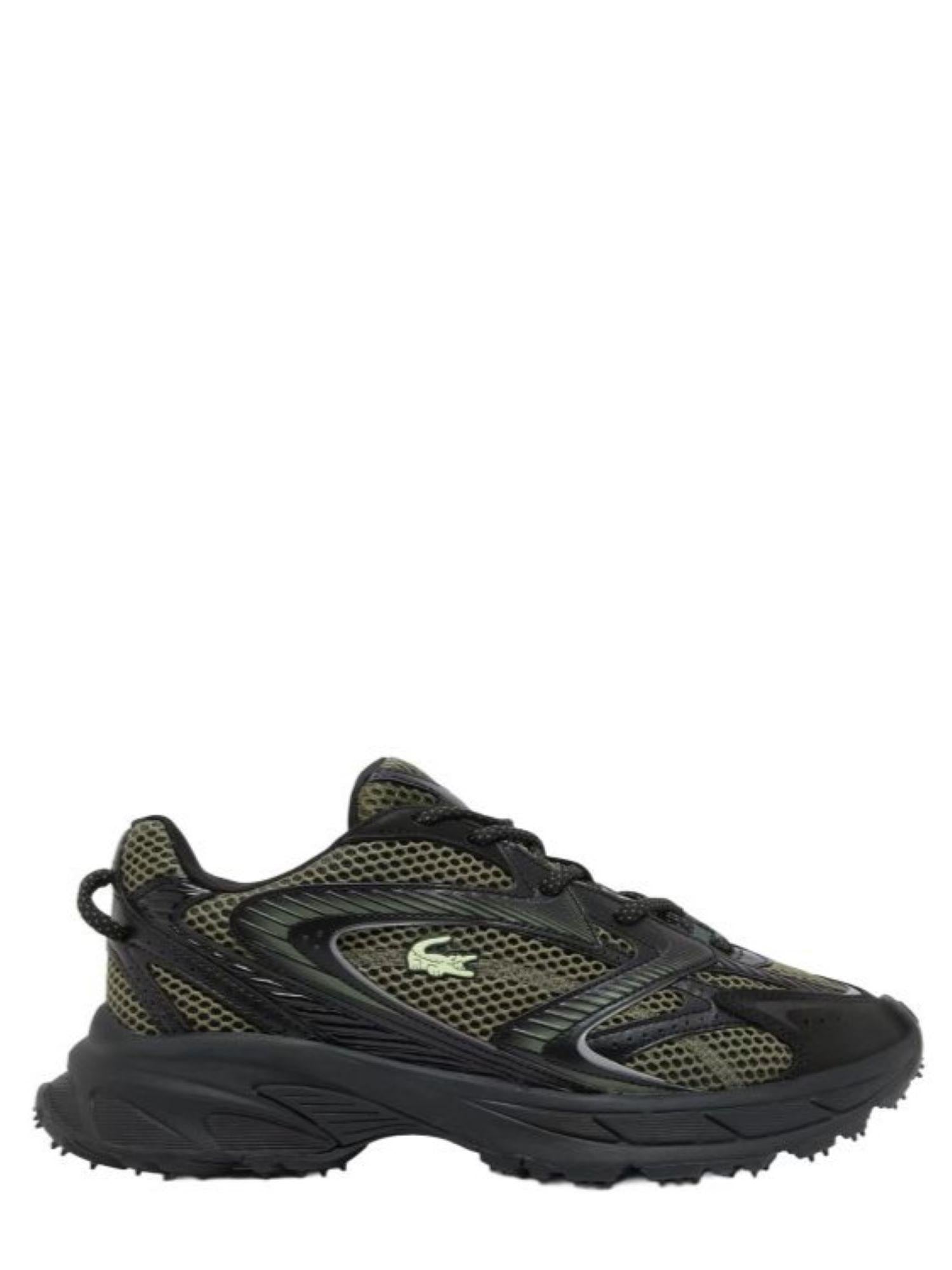 Lacoste sneakers uomo in mesh e pelle nero verde 50SMA0122 5E5 LACOSTE