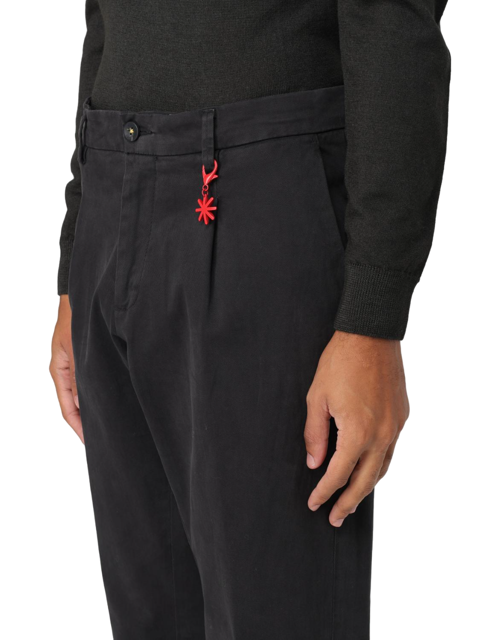 Manuel Ritz pantaloni chino in twill con pinces blu 3732P1428TC-243783 89 MANUEL RITZ