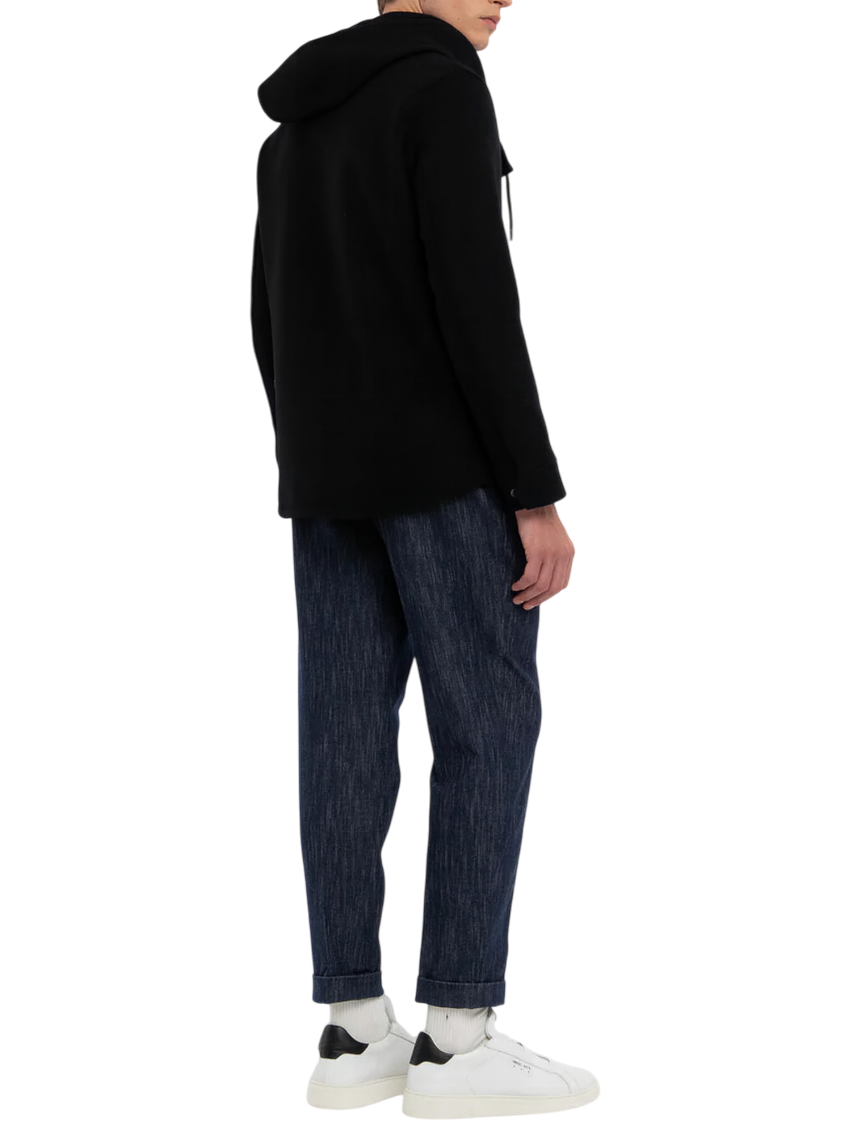 Manuel Ritz giubbino con cappuccio uomo nero 3932H8409C-253725 99 MANUEL RITZ