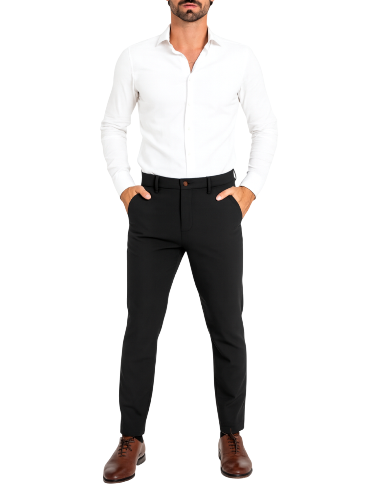 Rar pantaloni uomo slim in lycra nero BUSO-126106 NERO RAR