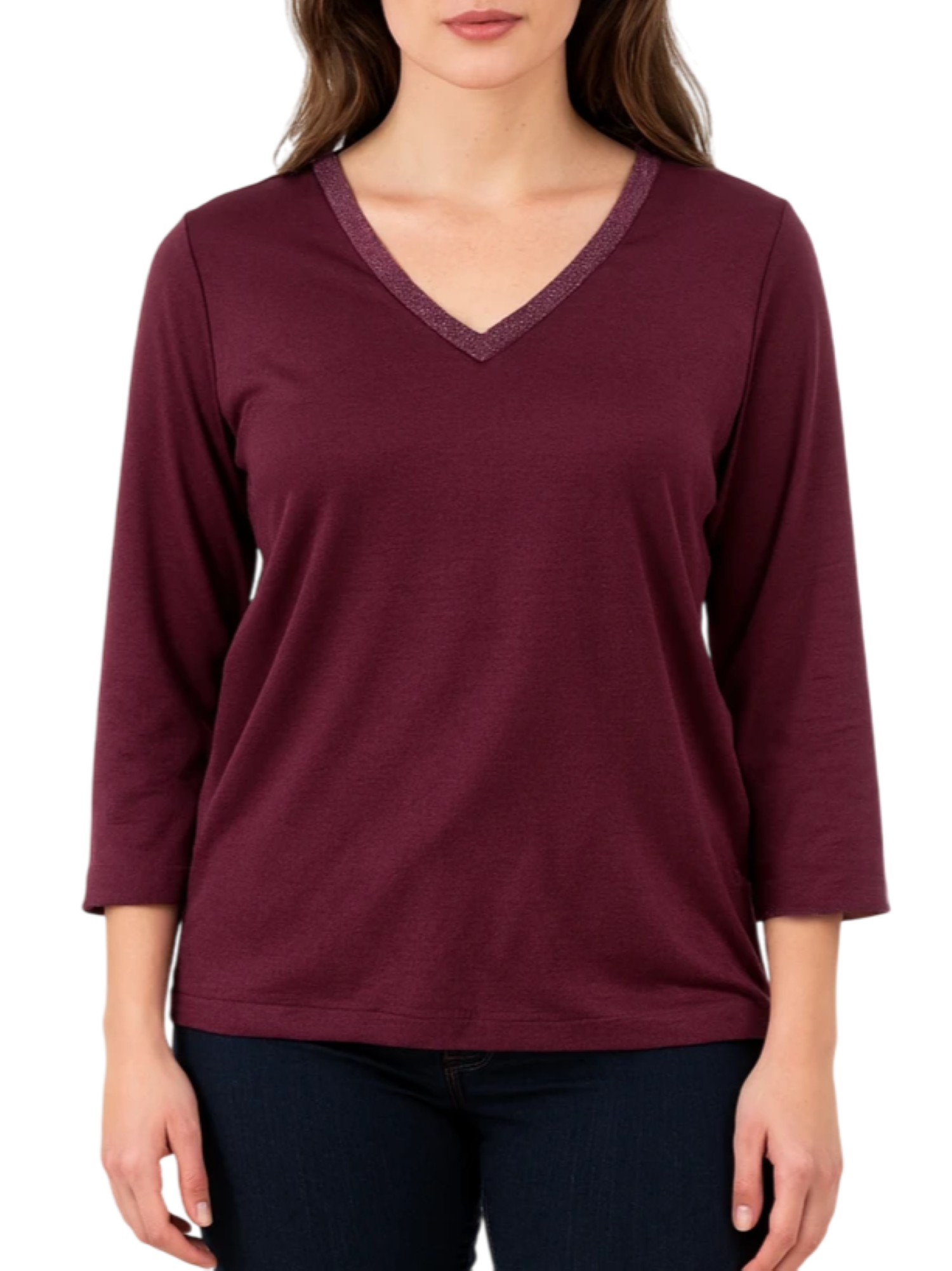 Lola by Sandro Ferrone blusa in viscosa e lurex borgogna L7YBFMERANO BORDEAUX-VINO ARGENTO Lola BY S.FERRONE