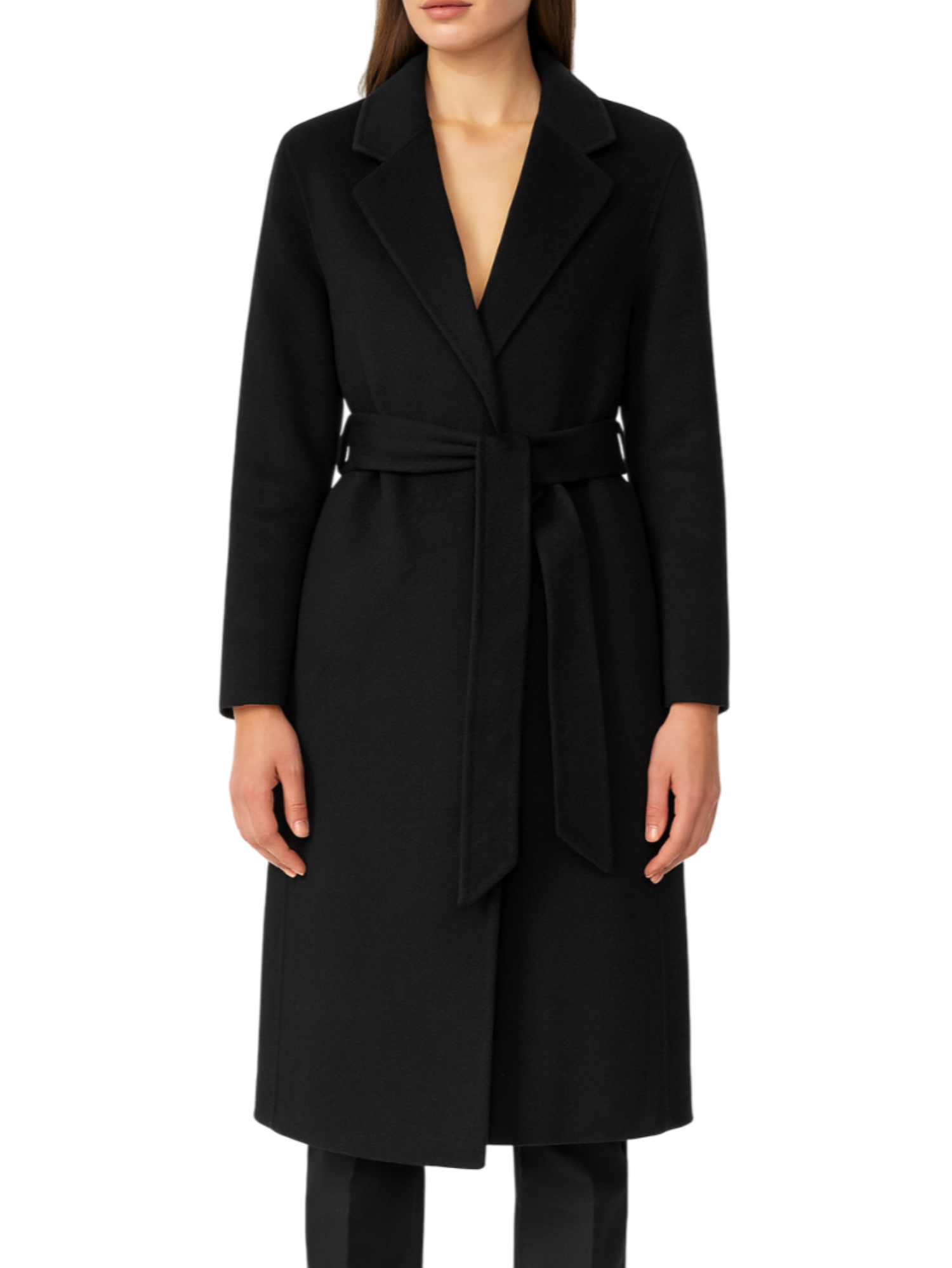 Alessandro Legora cappotto a vestaglia misto cashmere nero AL400-CC NERO A.LEGORA