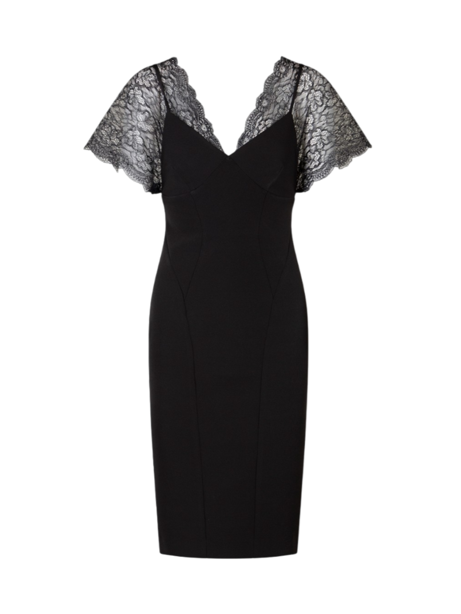Sandro Ferrone abito tubino Lace con manica in pizzo nero S23YBEBAMBU NERO Sandro FERRONE