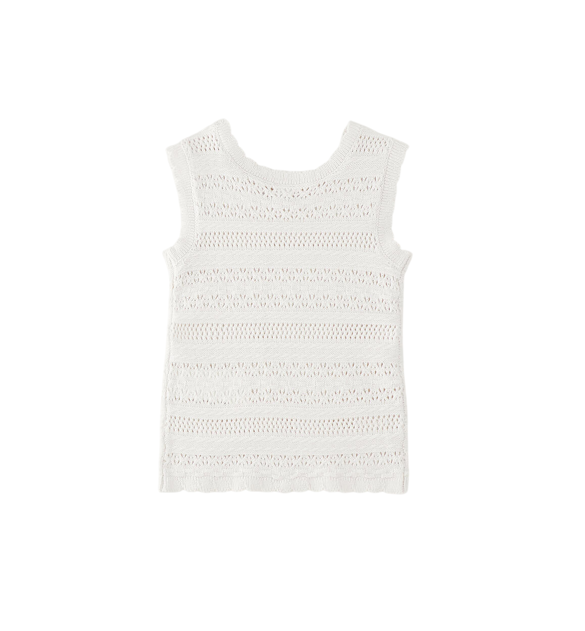 iDo top smanicato crochet bambina bianco 4G490 0113 iDO