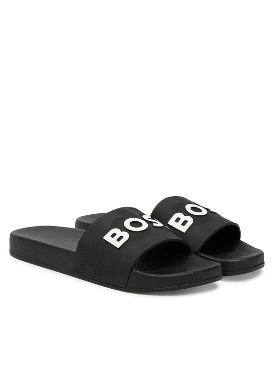 Boss ciabatte bambino con logo nero J52669 NERO BOSS