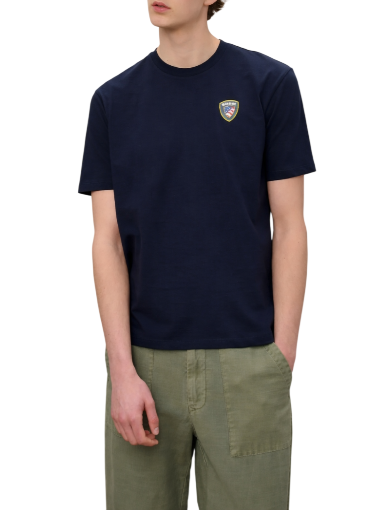 Blauer T-shirt manica corta uomo Faxon blu 26SBLUH02284-007480 888 BLAUER