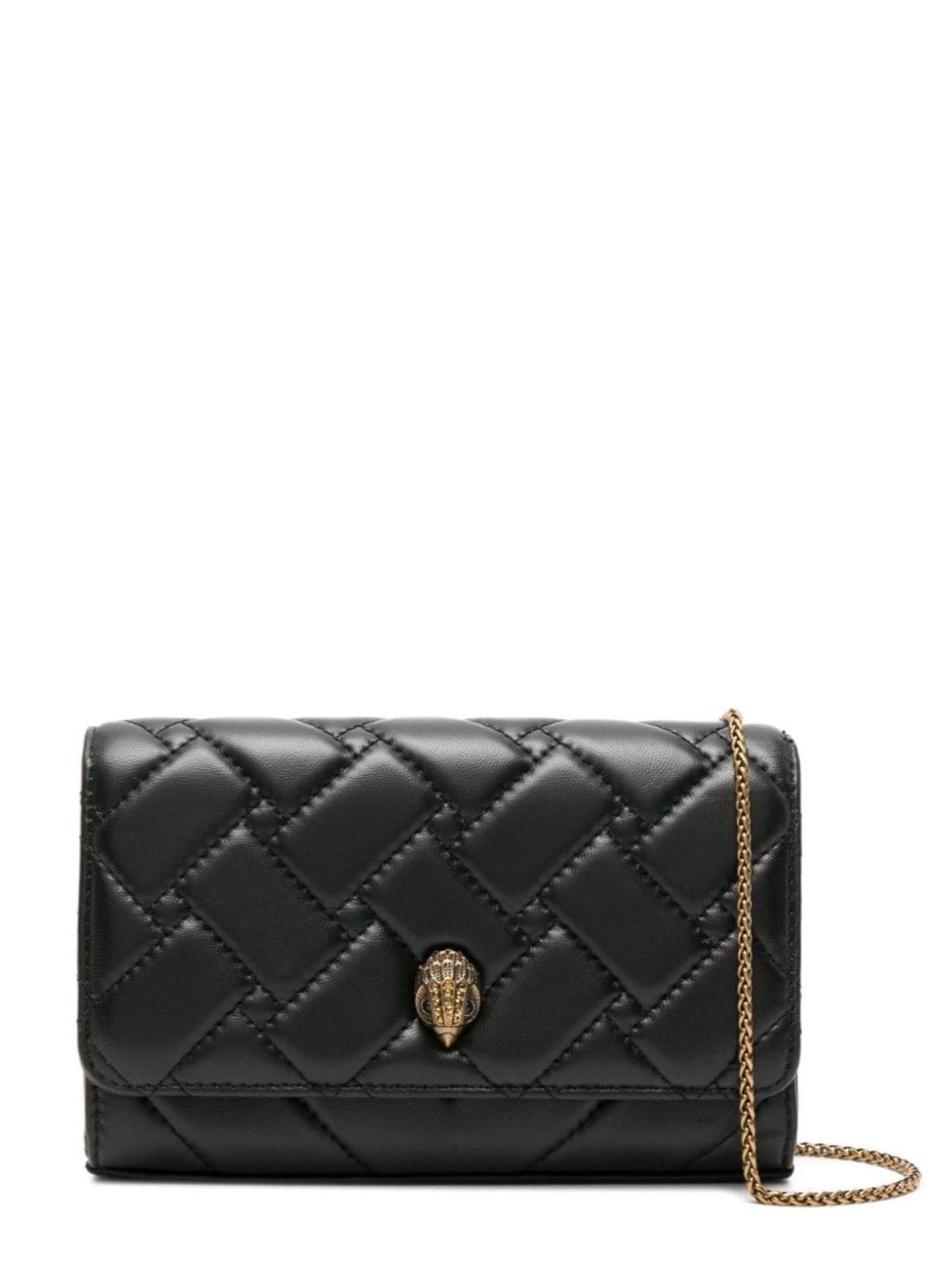 Kurt Geiger borsa a tracolla in pelle trapuntata Kensington nero 0648300109 BLACK KURT GEIGER