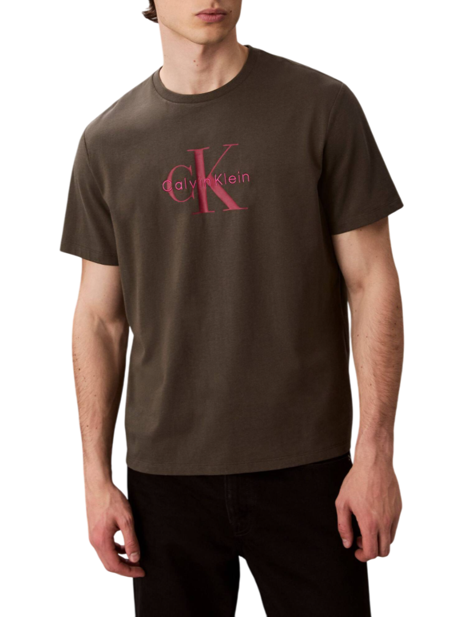 Calvin Klein Jeans T-shirt manica corta tortora LV04RB862G PAR Calvin Klein Jeans