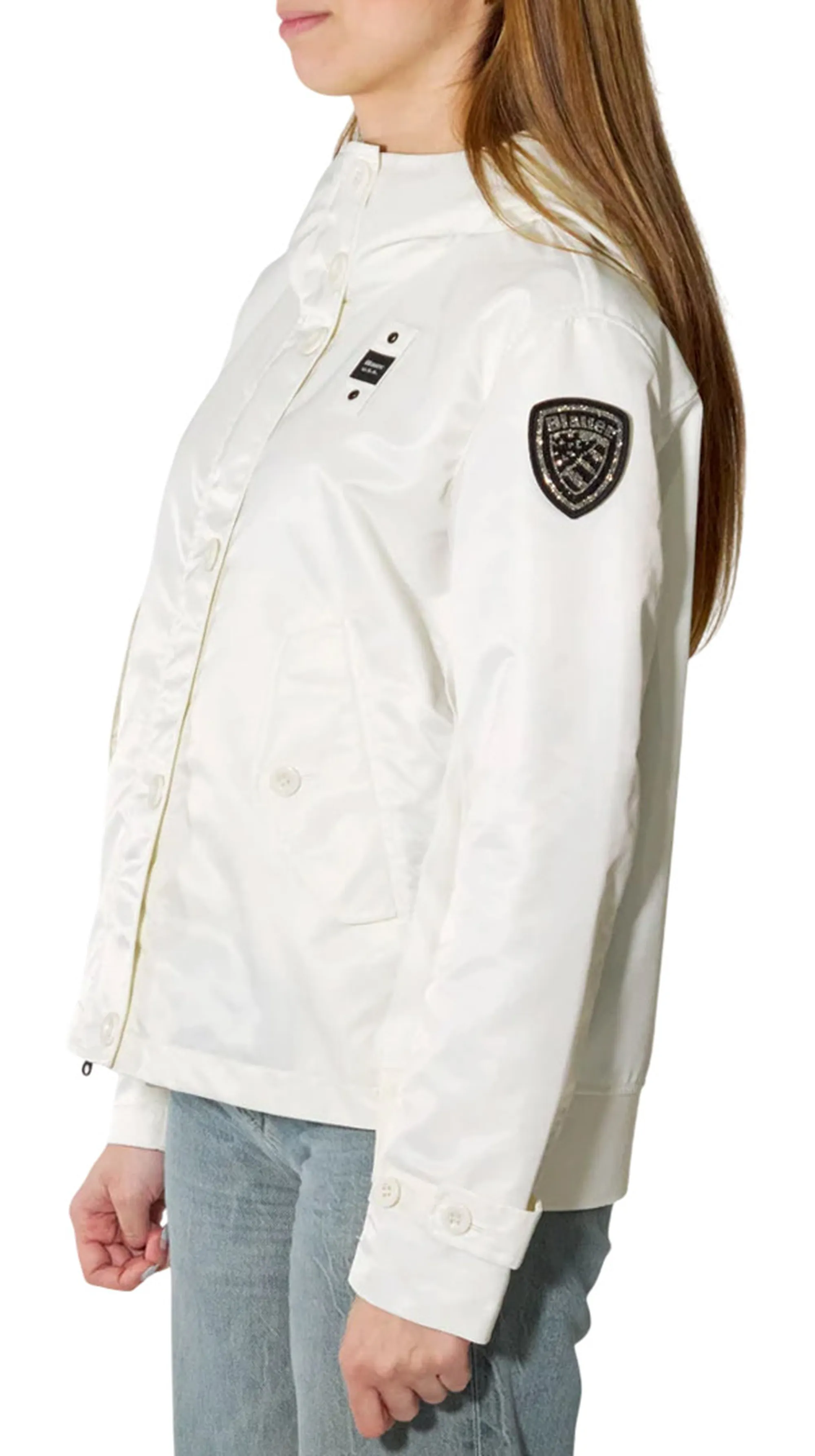 Blauer giubbino Marcella in nylon con cappuccio bianco 25SBLDC01222-007108 102 BLAUER