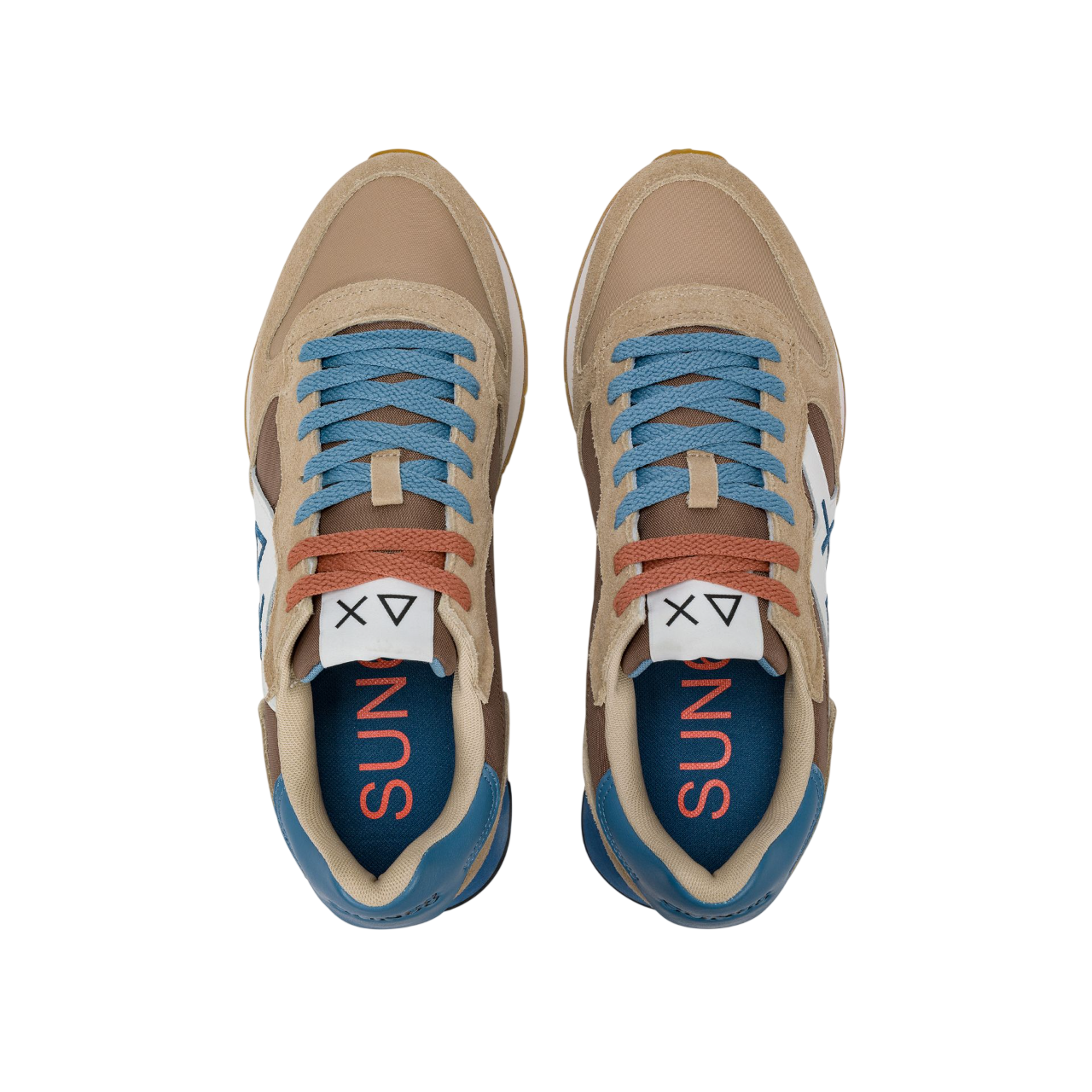 Sun68 sneakers uomo Jaki 2.0 bicolor beige blu Z36116 BEIGE-VOLPE SUN68