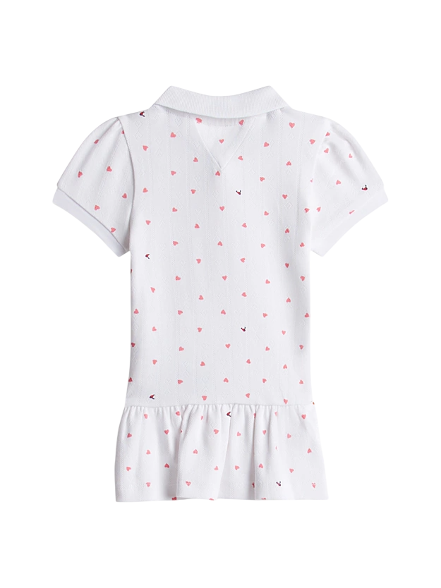 Tommy Hilfiger abito neonata in fantasia a cuoricini bianco KN0KN02365 0K4 Tommy Hilfiger