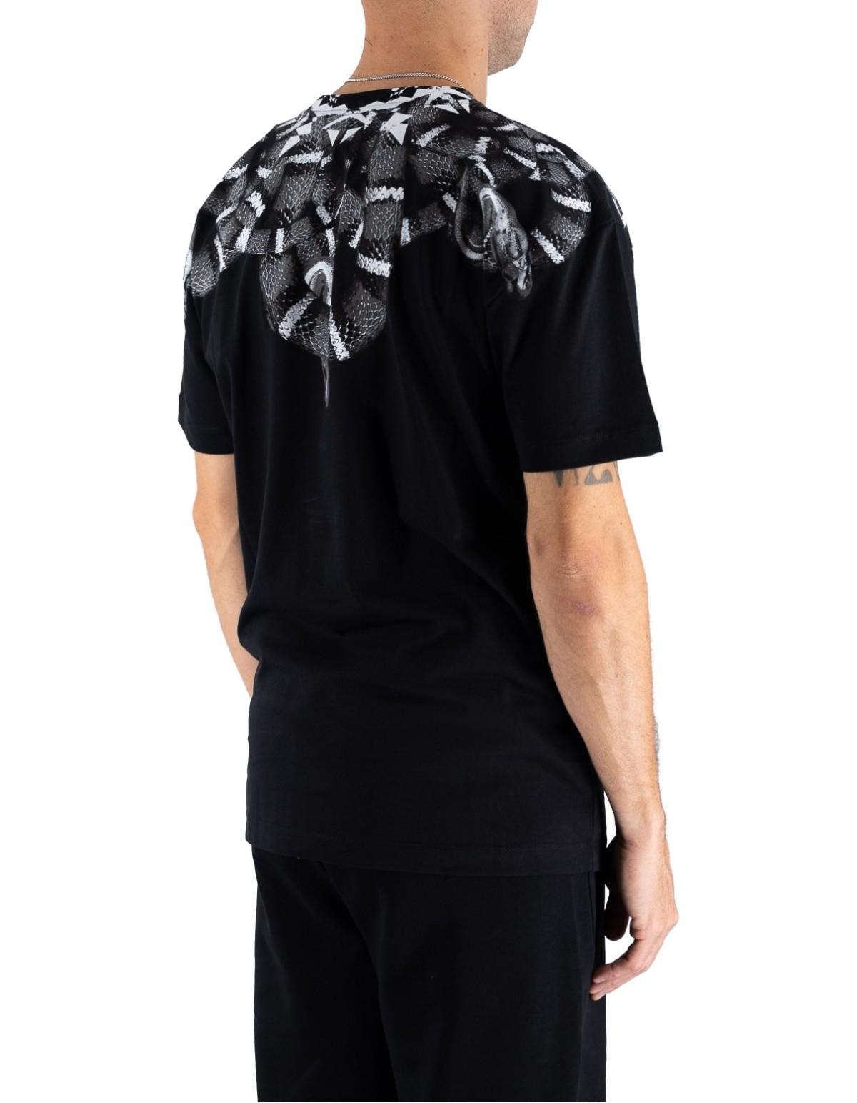 County of Milan T-shirt uomo con stampa snake nero CAMATH041 110 COUNTY OF MILAN