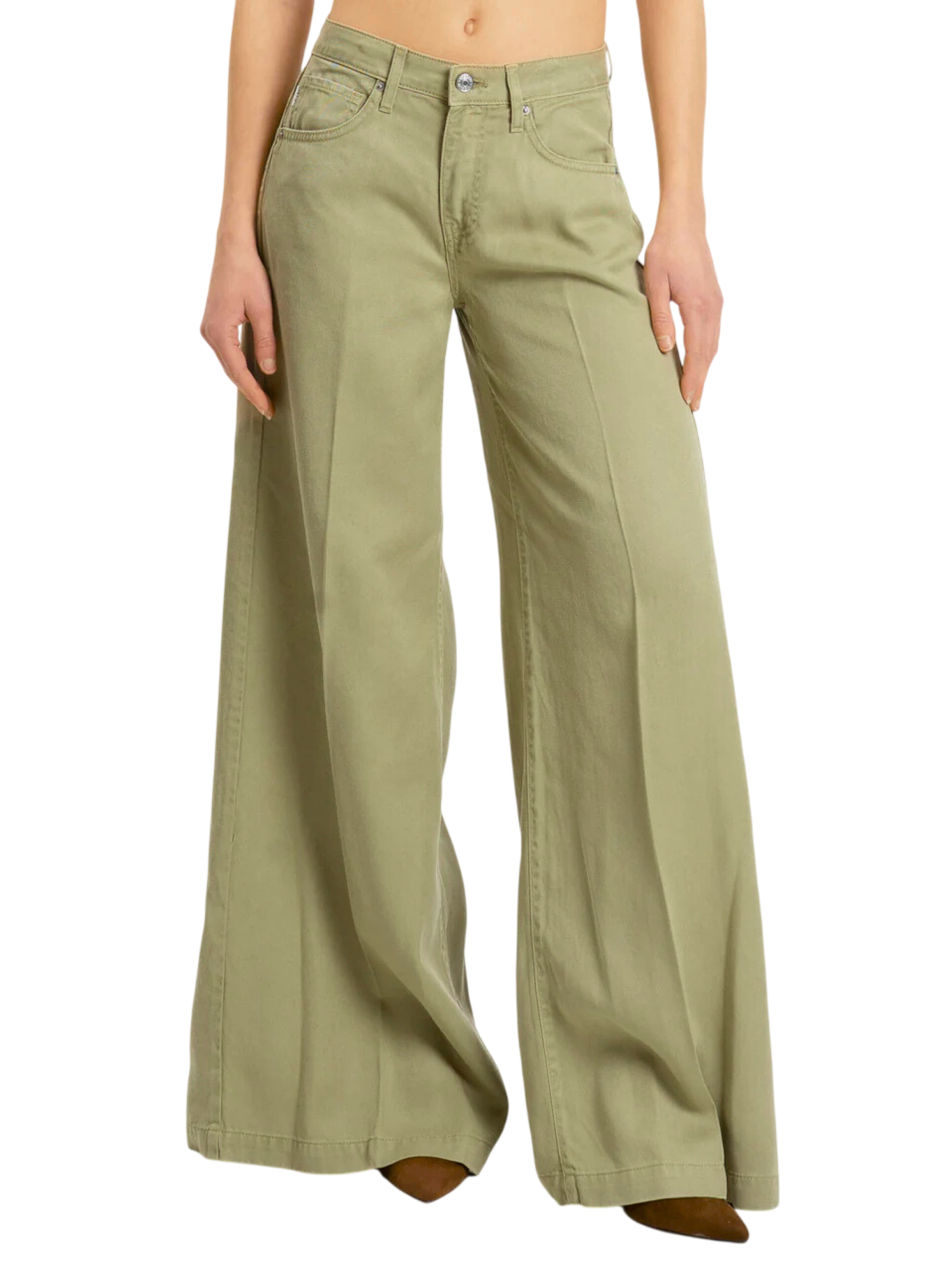 Vicolo jeans palazzo donna verde salvia DAB5151 BEIGE VICOLO