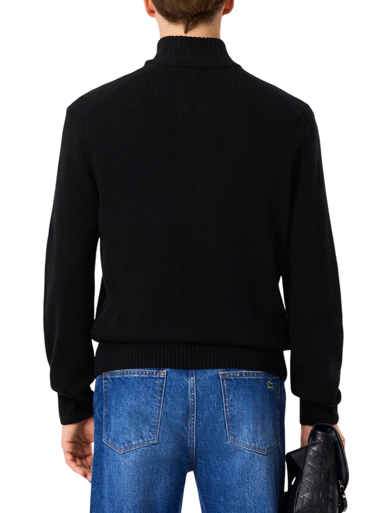 Lacoste maglia uomo in lana con zip nero AH3052 031 LACOSTE