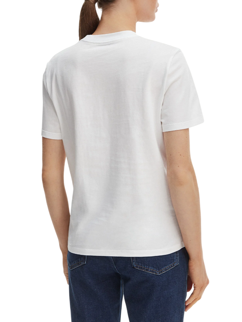 Calvin Klein Jeans T-shirt manica corta donna con logo bianco LV047F810G YAF Calvin Klein Jeans