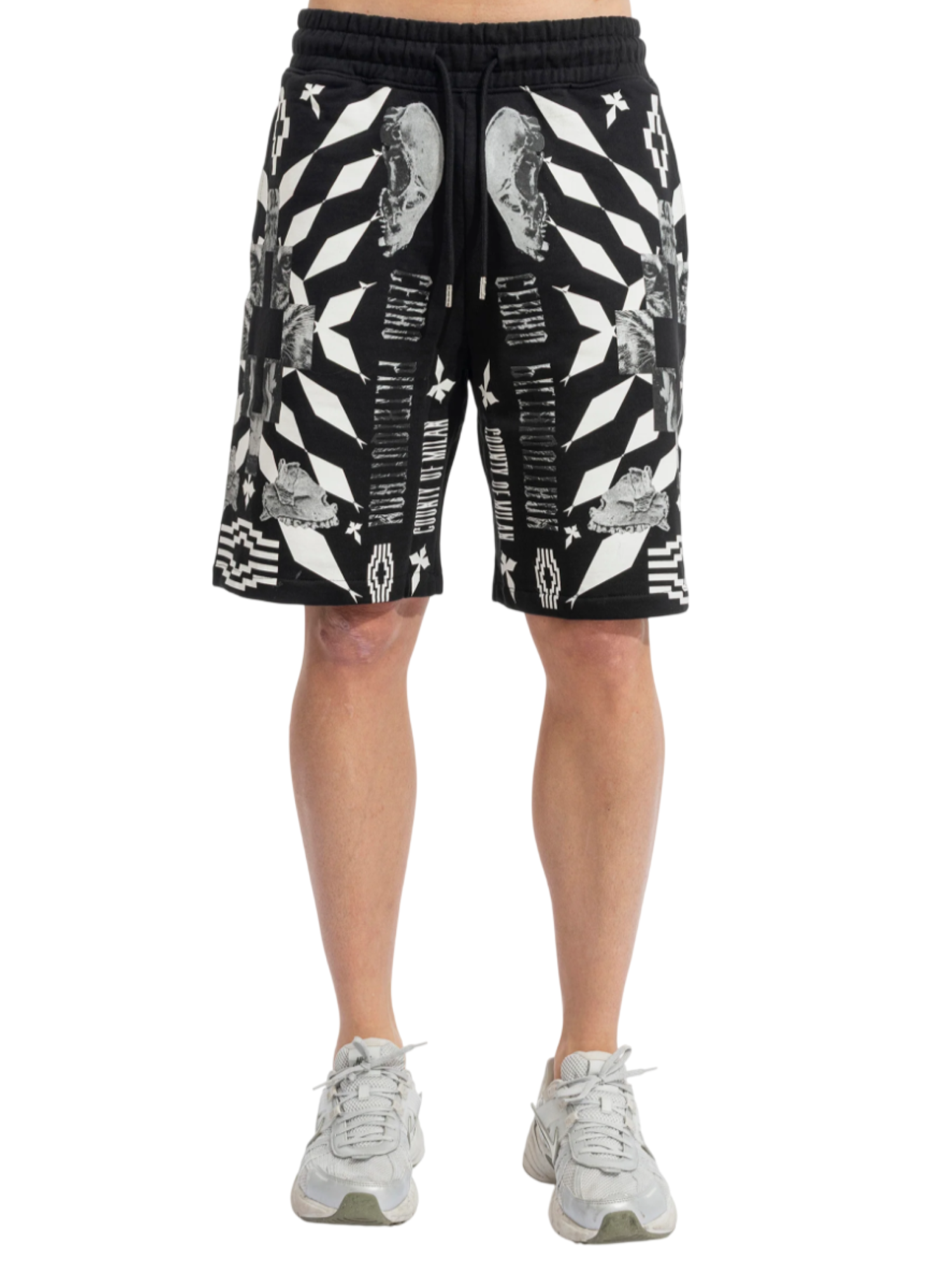 County of Milan bermuda uomo con stampe tiger nero CMMABE034 110 COUNTY OF MILAN