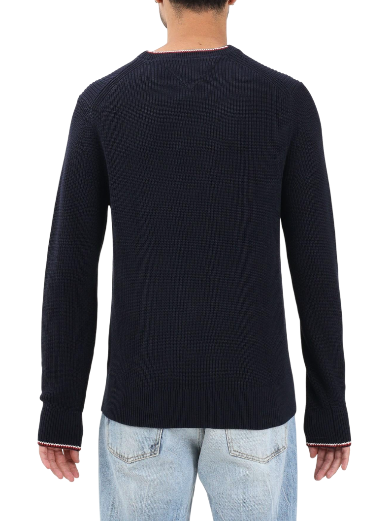 Tommy Hilfiger maglia uomo a costine blu MW0MW41516 DW5 Tommy Hilfiger