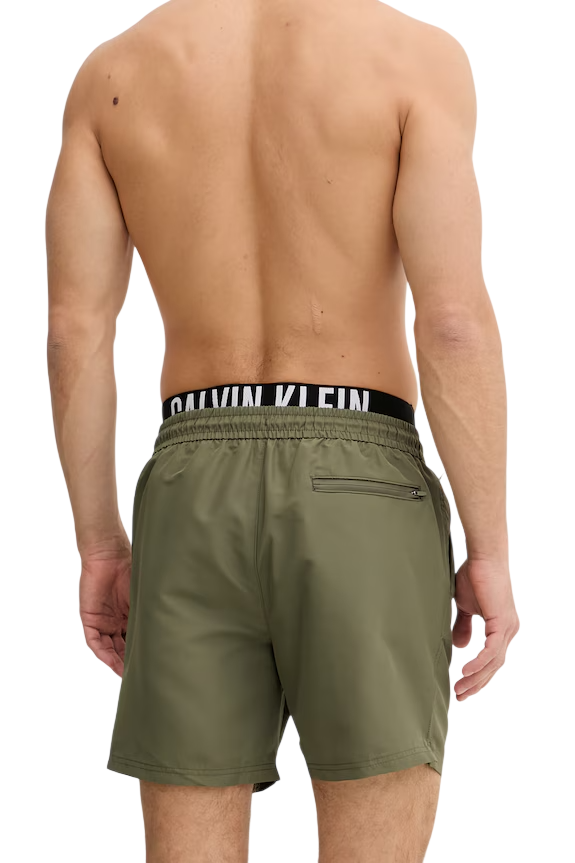Calvin Klein boxer mare uomo con fascia logata verde militare LV00N61015 PLI Calvin Klein Beachwear