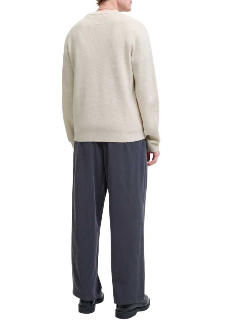 Jack&Jones maglia uomo in cotone beige chiaro 12259666 CLOUD DANCER-MELANGE JACK&JONES